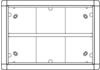 Ritto Portier Aufputzrahmen 6 Modulplätze, rechteckig, weiß, 326x230x37 mm (BxHxT)