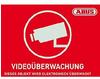 ABUS Security-Center Warntafel Warnaufkleber Videoüberwachung mit Logo 148 x 105 mm