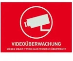 ABUS Security-Center Warnaufkleber Video -D- 148x105mm Videoberwachung ohne Logo 148