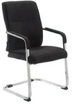 CLP Besucherstuhl XXL Anubis Stoff Stoff HBT: 102x58x65 cm schwarz