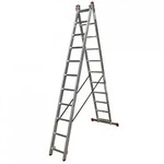 Krause Corda Aluminium-Mehrzweckleiter mit Dreifachfunktion 2x11 Sprossen