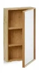 Relaxdays Bad Spiegelschrank aus Bambus, eint&uuml;riger Badezimmerschrank mit Spiegel,