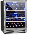 Klarstein Vinovilla 43 Built-In Duo Weink&uuml;hlschrank 2 Zonen 129l 43 Fl Glast&uuml;r