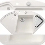 BLANCO GmbH + Co KG BLANCODELTA II-F Einbausp&uuml;le SILGRANIT wei&szlig; ab 80 cm Excenter