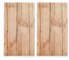 Zeller 2er Herdabdeckplatten `Wood` Glas