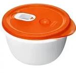 ROTHO Mikrowellen-Beh&auml;lter "Clever" 1,6 l wei&szlig;/rot