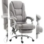 CLP B&uuml;rostuhl Pacific Stoff mit Massagefunktion Stoff HBT: 118x68x64 cm grau