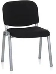 Konferenzstuhl / Besucherstuhl / Stuhl XT 600 schwarz/silber hjh OFFICE