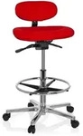 Hocker / Drehhocker / Arbeitsstuhl WORK MF rot hjh OFFICE