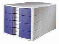 HAN Bürobox IMPULS /1010-X-14 bis C4 Kunststoff lichtgrau/blau