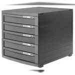 HAN Schubladenbox CONTUR, DIN A4/B4/C4, 5 geschlossene Schubladen, dunkelgrau