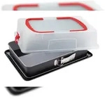 Dr. Oetker Dr Oetker rechteck Springform mit Haube eckiges Kuchenblech 38x25cm