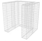 vidaXL Gabionen-M&uuml;lltonnenverkleidung f&uuml;r 1 Tonne Stahl 110x100x120cm