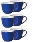 Ritzenhoff & Breker DOPPIO Milchkaffeetasse 350 ml indigo blau 6er Set