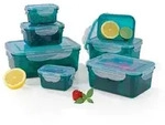 GOURMETmaxx Frischhaltedosen Klick-it 14-tlg. - smaragd/transparent
