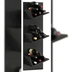 VCM Lansi Regal wandh&auml;ngend mit 3 schr&auml;gen Regalen schwarz.