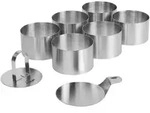 STONELINE&reg; Dessertringe und Speiseringe Set, 8-teilig, Edelstahl, 6 Ringe, 1 Heber,