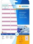 HERMA Namensetiketten 63,5 x 29,6 mm, 540 Etiketten, aus Acetatseide, wei&szlig; rote