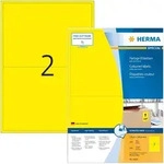 HERMA Etiketten 199,6x143,5 mm gelb Papier matt VE= 200 St&uuml;ck