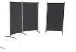 Leco Sichtschutzelement, 260 x 156 cm, Metall/Polyester, anthrazit, 3-teilig