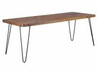 Wohnling Massivholz Sheesham Esstisch BAGLI 200x80x76 cm Küchentisch Massiv Tisch
