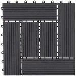 Mendler WPC Bodenfliese Rhone, Holzoptik Balkon/Terrasse, 11x je 30x30cm = 1qm ~