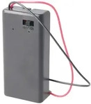 AccuCell Batteriehalter f&uuml;r 1x 9Volt Block mit Ein- und Aus-Schalter &ndash; 9V Batterie