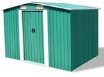 vidaXL Gartenschuppen Gr&uuml;n Metall 257 x 205 x 178 cm