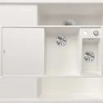 BLANCO GmbH + Co KG BLANCO AXIA III 6 S-F Einbausp&uuml;le SILGRANIT wei&szlig; ab 60 cm mit