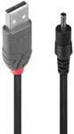 Lindy 70266 Adapterkabel USB A St - DC Hohlstecker 3,5/1,35mm St 1,5m