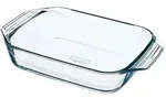 Pyrex Ofenform, Auflaufform, Borosilikat, transparent, eckig, H&ouml;he:5.5cm