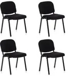 Besucherstuhl / Konferenzstuhl / Stuhl XT 600 4er Pack schwarz / schwarz hjh...