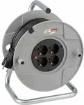 BAT Kabeltrommel AK 260 50m aus bruchfestem Kunststoff, 4 Steckdosen