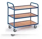 Rollcart 3 Etagen Tischwagen 08-7436, Ladefl&auml;che 990x590mm, Tragkraft 300 kg, blau