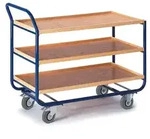 Rollcart 3 Etagen, 20 mm RH Tischwagen 06-7036, Ladefl&auml;che 1000x575mm, Tragkraft 150