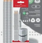 Faber-Castell Grip 2001 Set 3 BS silber in Blisterkarte