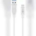 Goobay 67185 USB-CTM auf USB A 3.0 Kabel, wei&szlig;, 0.5 m - USB 3.0-Stecker (Typ A) >