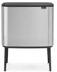 Brabantia 316227 M&uuml;lleimer 34 l Rechteckig Kunststoff, Stahl Edelstahl