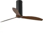faro barcelona TUBE FAN M Mattschwarzer/Holz DC-L&uuml;fter