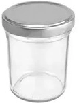 12er Set Sturzglas 230 ml HOCH To 66 silberner Deckel incl. Diamant Gelierzauber