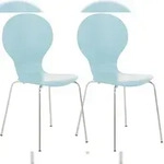 CLP 2x Stapelstuhl DIEGO ergonomisch hellblau