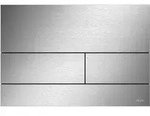 TECEsquare WC-Bet&auml;tigungsplatte Metall 2, Edelstahl geb&uuml;rstet Metall