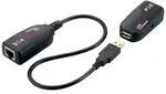 LogiLink USB 2.0 Extender-Set, PoE geeignet, schwarz Anschluss: USB-A Stecker - RJ45