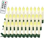 MONZANA&reg; 30x LED Weihnachtsbaumkerzen Kabellos Fernbedienung Warmwei&szlig;