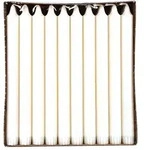 PAPSTAR 30 Kronkerzen &Oslash; 2,2 cm &middot; 24 cm weiss aus 100 % Stearin