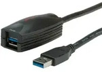 ROLINE USB 3.2 Gen 1 Aktives Repeater Kabel, schwarz, 5 m