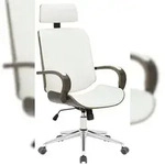 CLP B&uuml;rostuhl Dayton Kunstleder HBT: 118x70x70 cm wei&szlig; grau