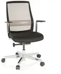 B&uuml;rostuhl / Drehstuhl FOUNTAINE PRO Netzstoff transparent / Sitz Stoff schwarz hjh