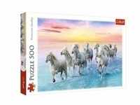Puzzle Galoppierende weiße Pferde, 500 Teile