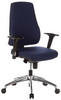 Bürostuhl / Drehstuhl PRO-TEC 200 Stoff dunkelblau Alu poliert hjh OFFICE
